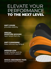 EASYFEET anatomical arch design improves stability and balance.