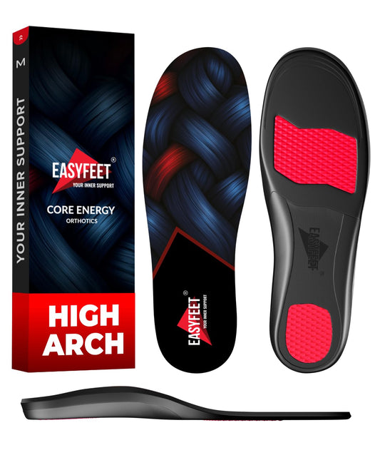 EASYFEET core energy arch-support insole provides firm arch support for everyday comfort.
