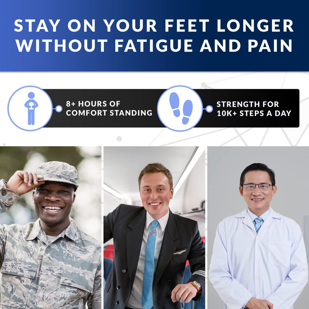 EASYFEET insoles demonstrated with boots and sneakers for versatile use.