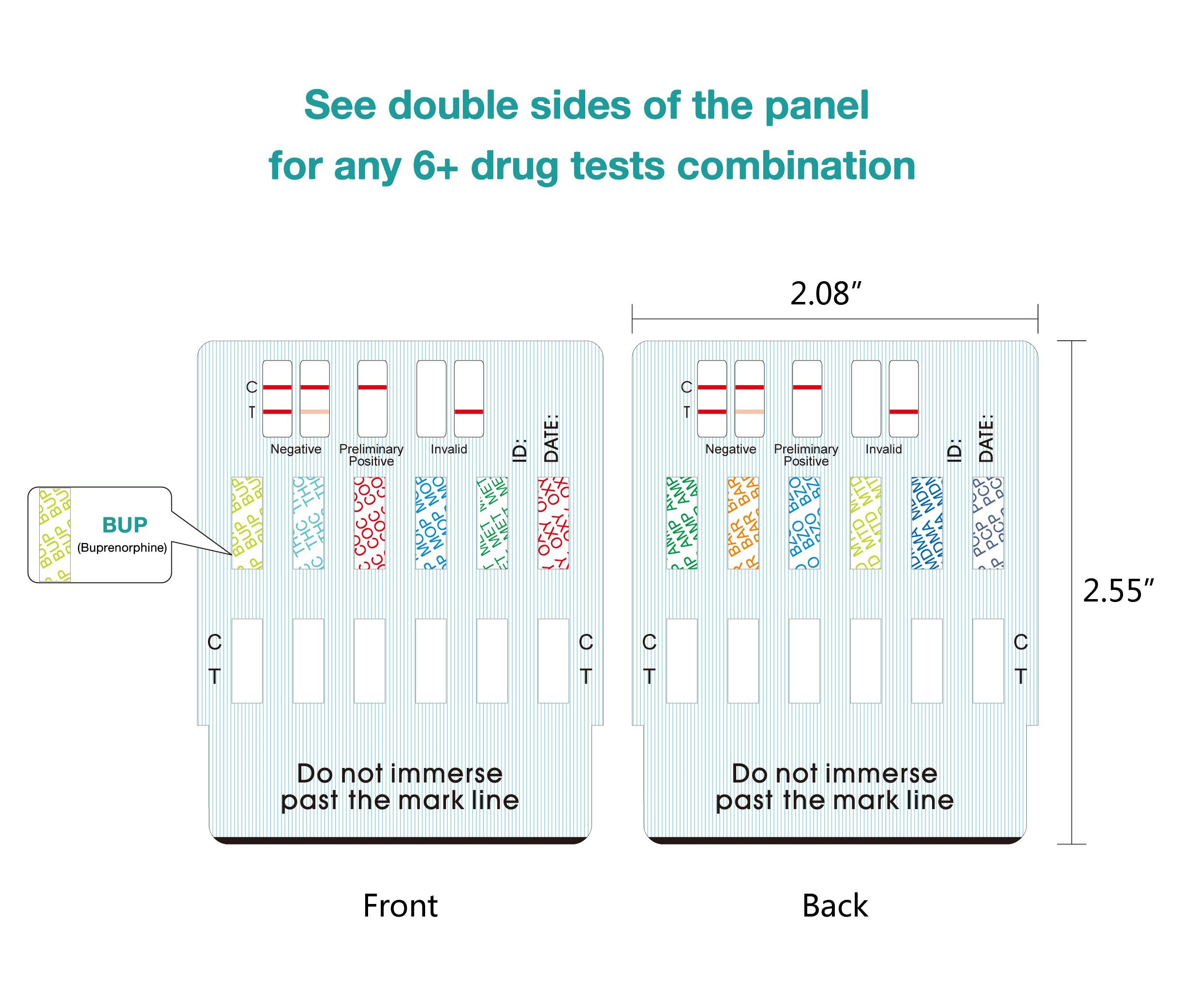 Easy@Home results display with bold lines for rapid interpretation.