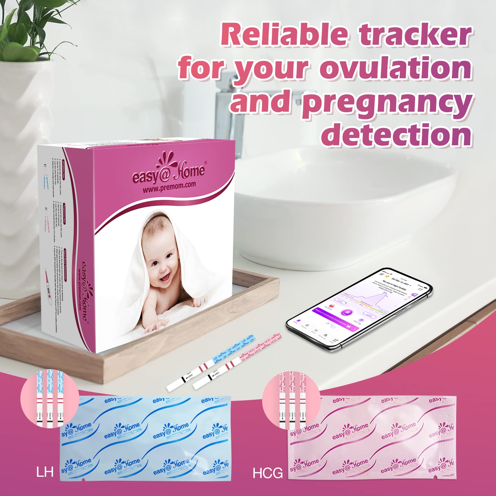 Easy@Home basal thermometer with quick, precise readings for daily tracking.