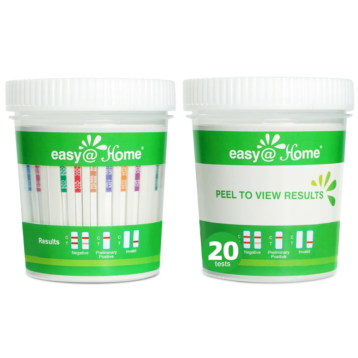 Easy@Home Drug Test Cup front view for at‑home use showing compact design