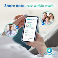 Easy@Home test strips and lancets packed for convenient testing.