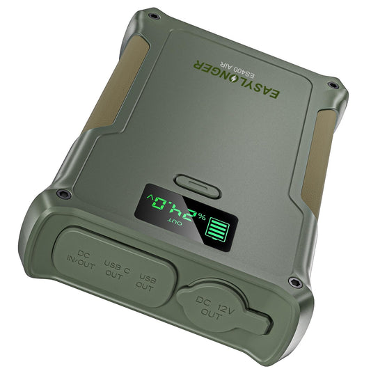 EASYLONGER ES400 Air CPAP Battery front view shows compact design and 148Wh capacity.