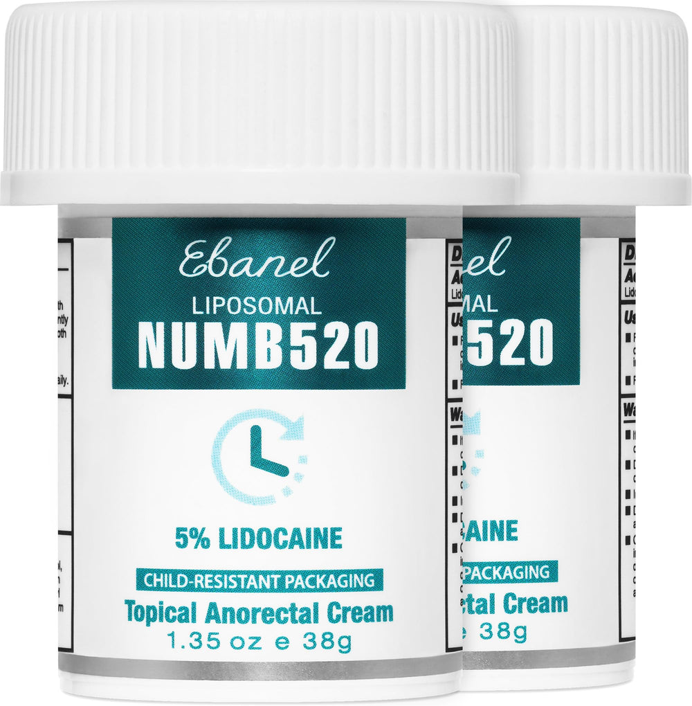 Ebanel 5 percent lidocaine cream bottle for quick topical relief