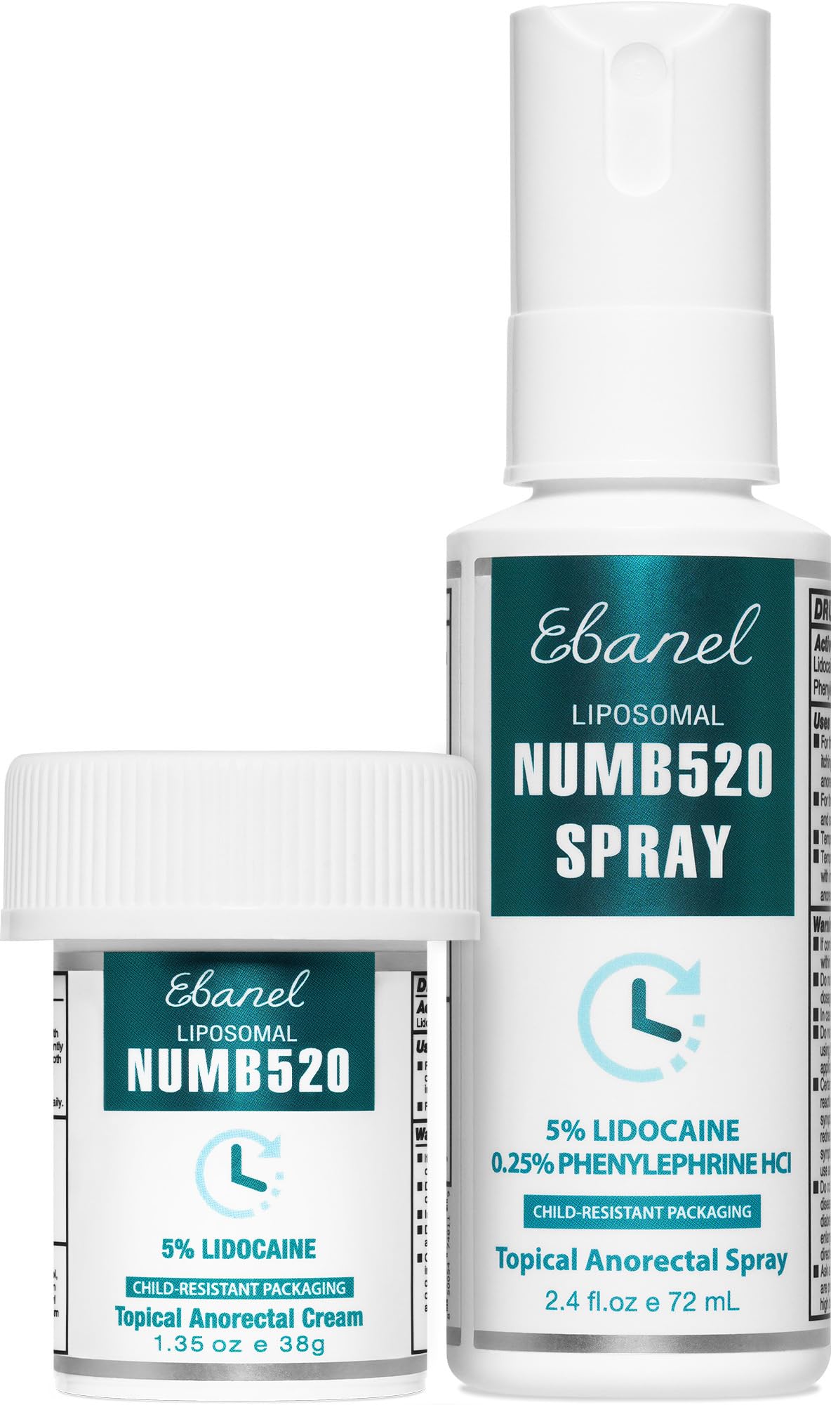 Ebanel 5% Lidocaine Cream tube for fast temporary numbing on skin.
