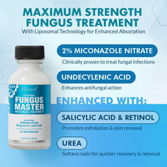 Ebanel application around toes helps prevent spread on sensitive areas.