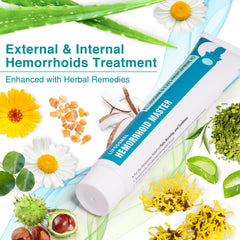 Ebanel hemorrhoid ointment on skin close-up showing soothing layer