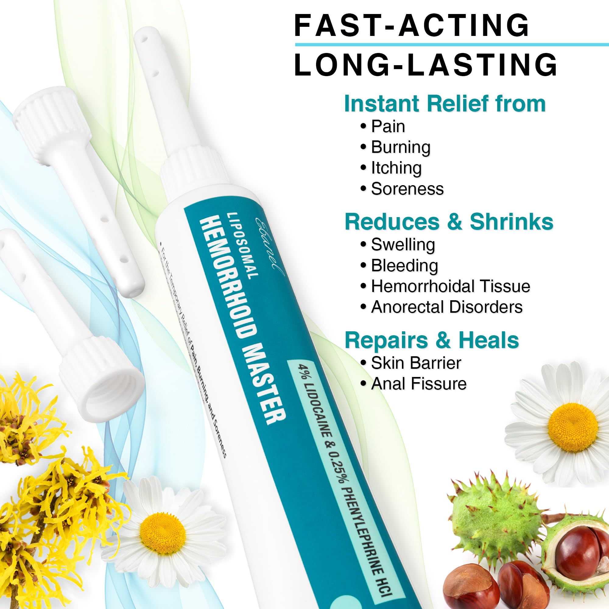 Ebanel witch hazel reduces swelling and irritation