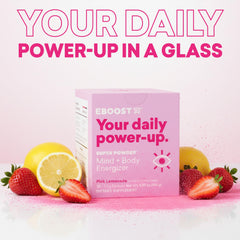 EBOOST Pink Lemonade single packet ready for on-the-go energy.