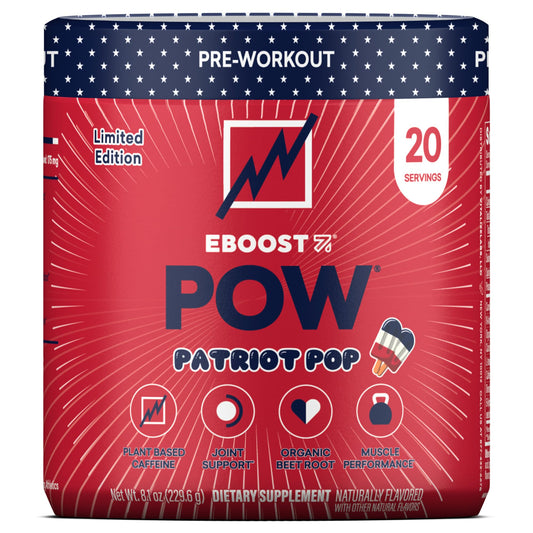 EBOOST POW Patriot Pop tub ready for pre-workout energy and focus