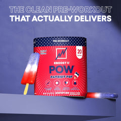 EBOOST POW scoop dissolving in water for quick, smooth energy