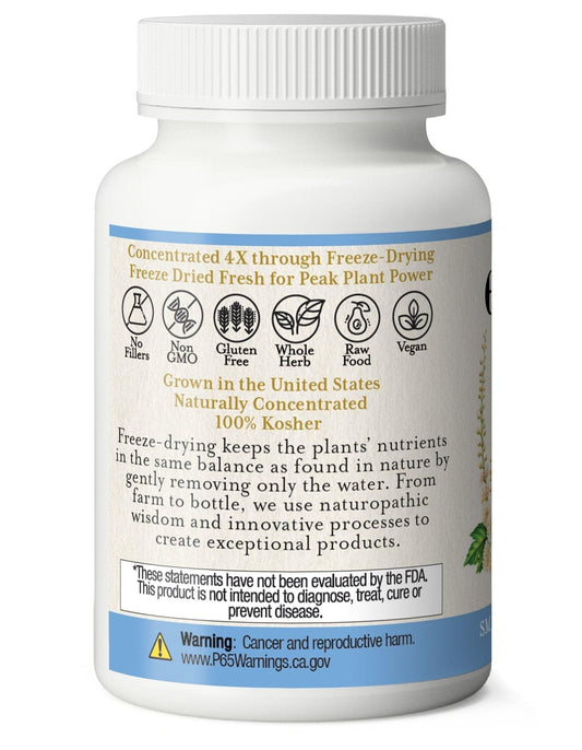 Eclectic Institute Black Cohosh label close-up showing organic Oregon-grown roots.