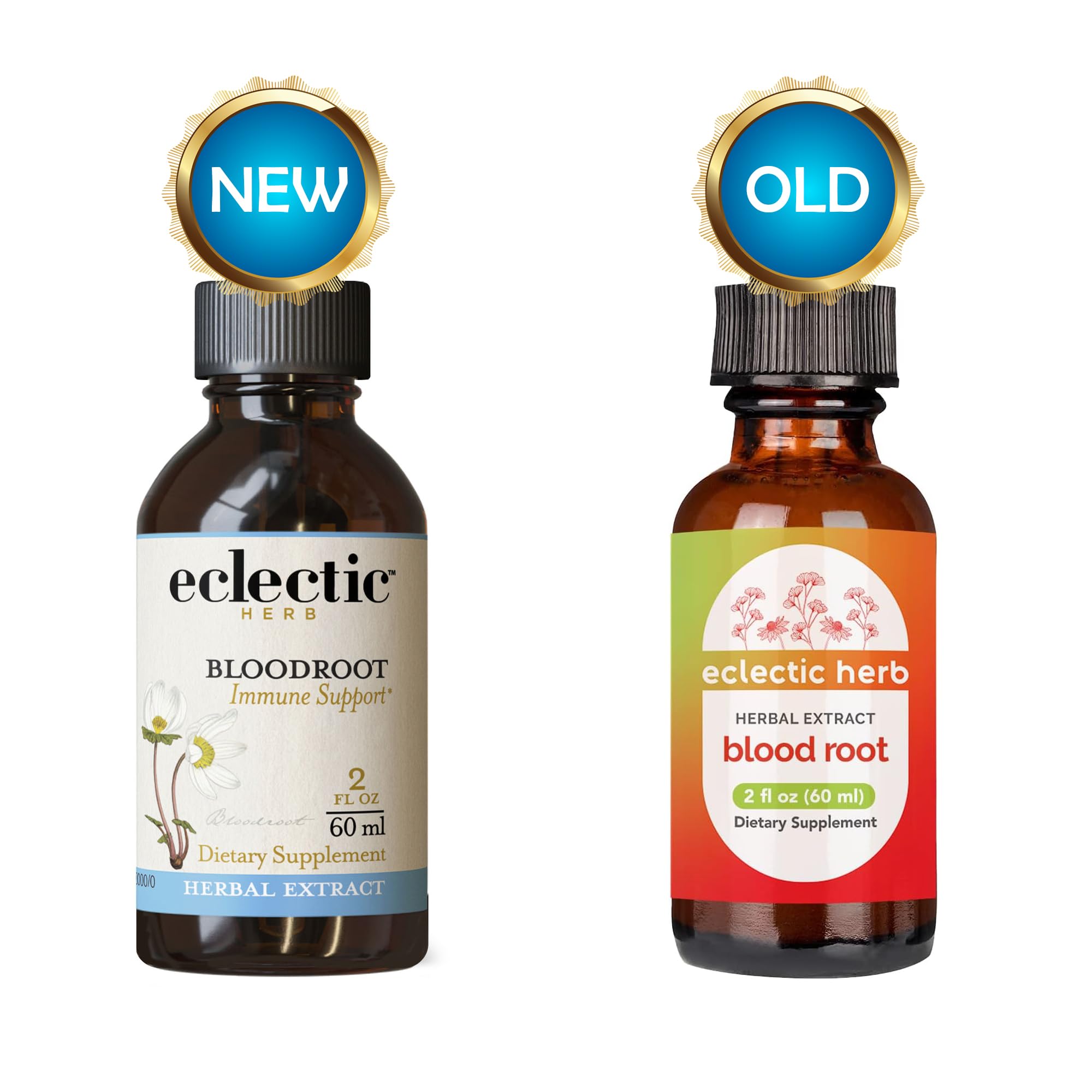 Eclectic Institute Bloodroot label-front highlighting organic, non-GMO ingredients.