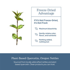 Freeze-drying preserves minerals and plant energy in Eclectic Herb nettle