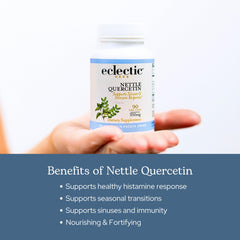 Wildcrafted nettle plant from Oregon under Eclectic Herb branding