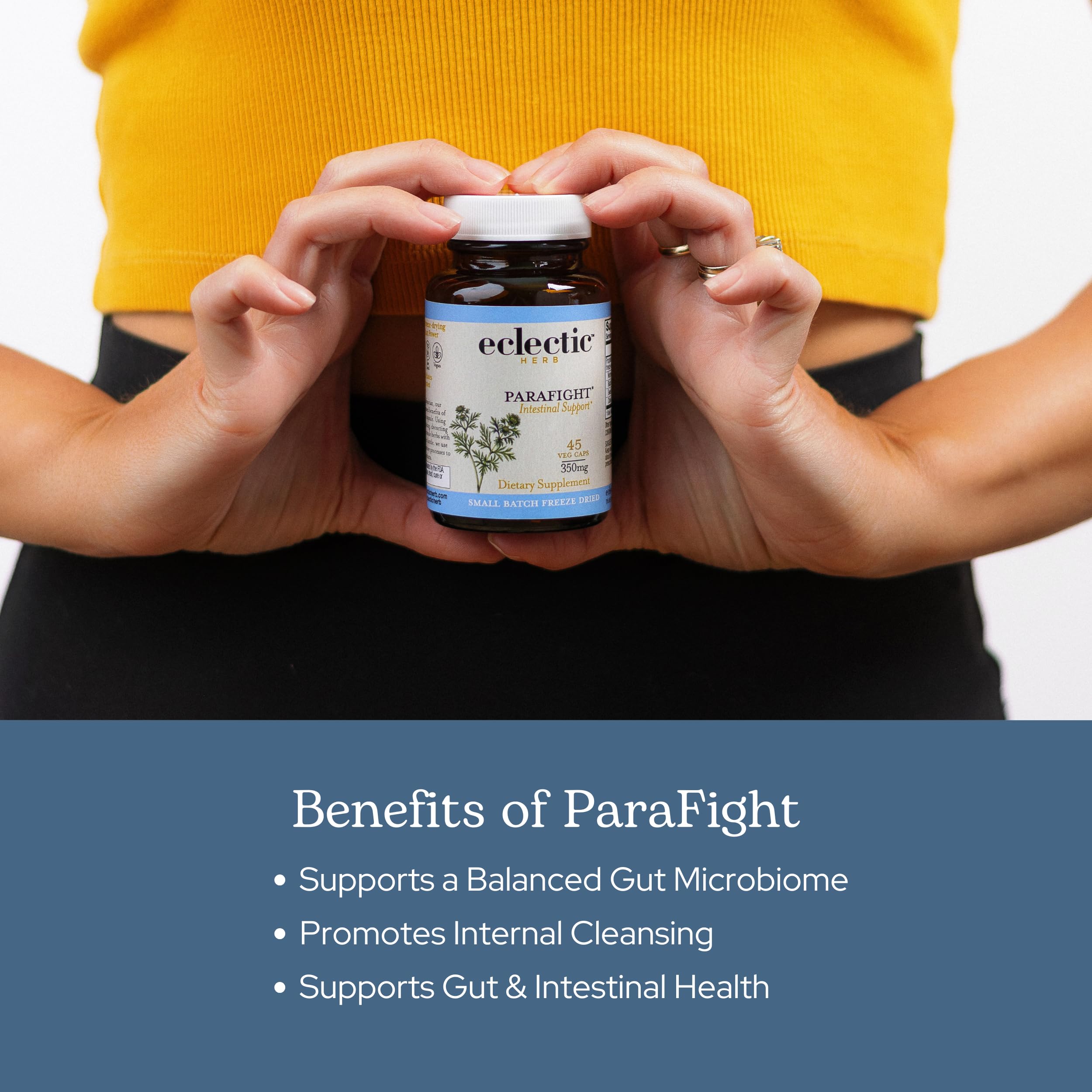 ECLECTIC INSTITUTE ParaFight herbal blend in bowl signals detox-support.