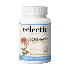 ECLECTIC INSTITUTE raw echinacea angustifolia bottle highlights premium immune support