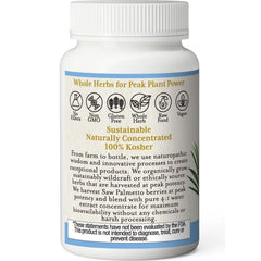 ECLECTIC INSTITUTE Saw Palmetto capsule cap emphasizes easy, convenient daily supplementation