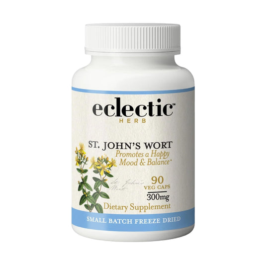 Eclectic Institute St. John's Wort capsules bottle for mood support