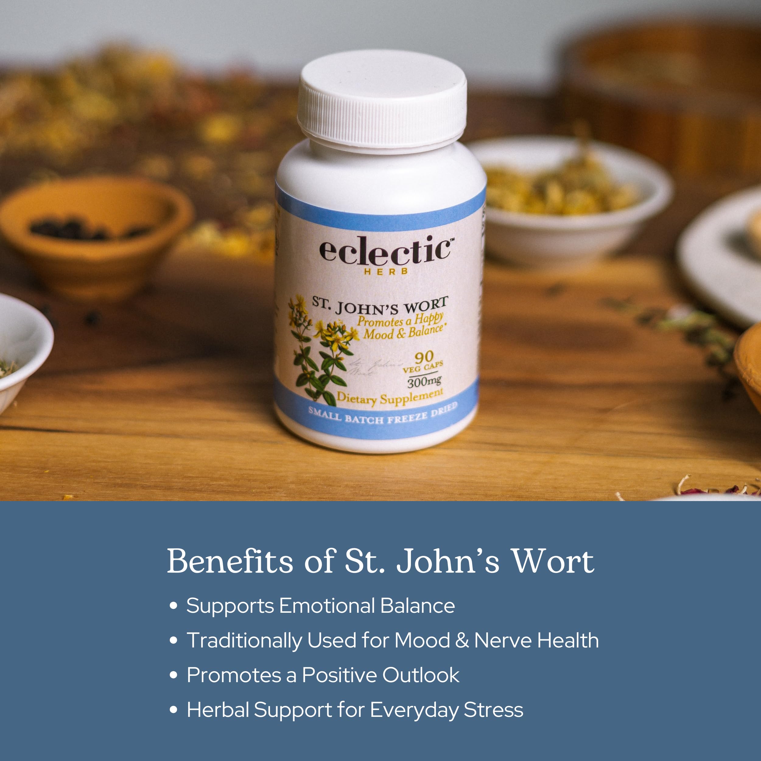 Eclectic Institute St. John's Wort freeze-dried Oregon harvest
