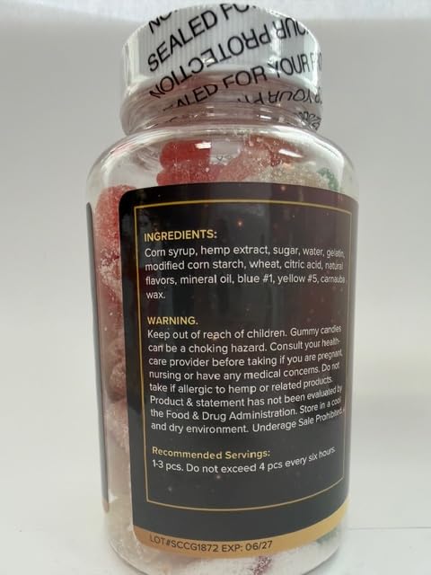 Eclipse Hemp gummies closeup textured gummies display vibrant colors and soft bite.