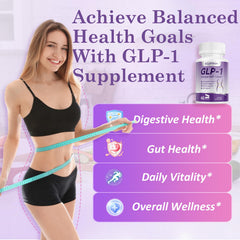 Ecliptron GLP-1 supplement open bottle revealing capsules inside for daily use.