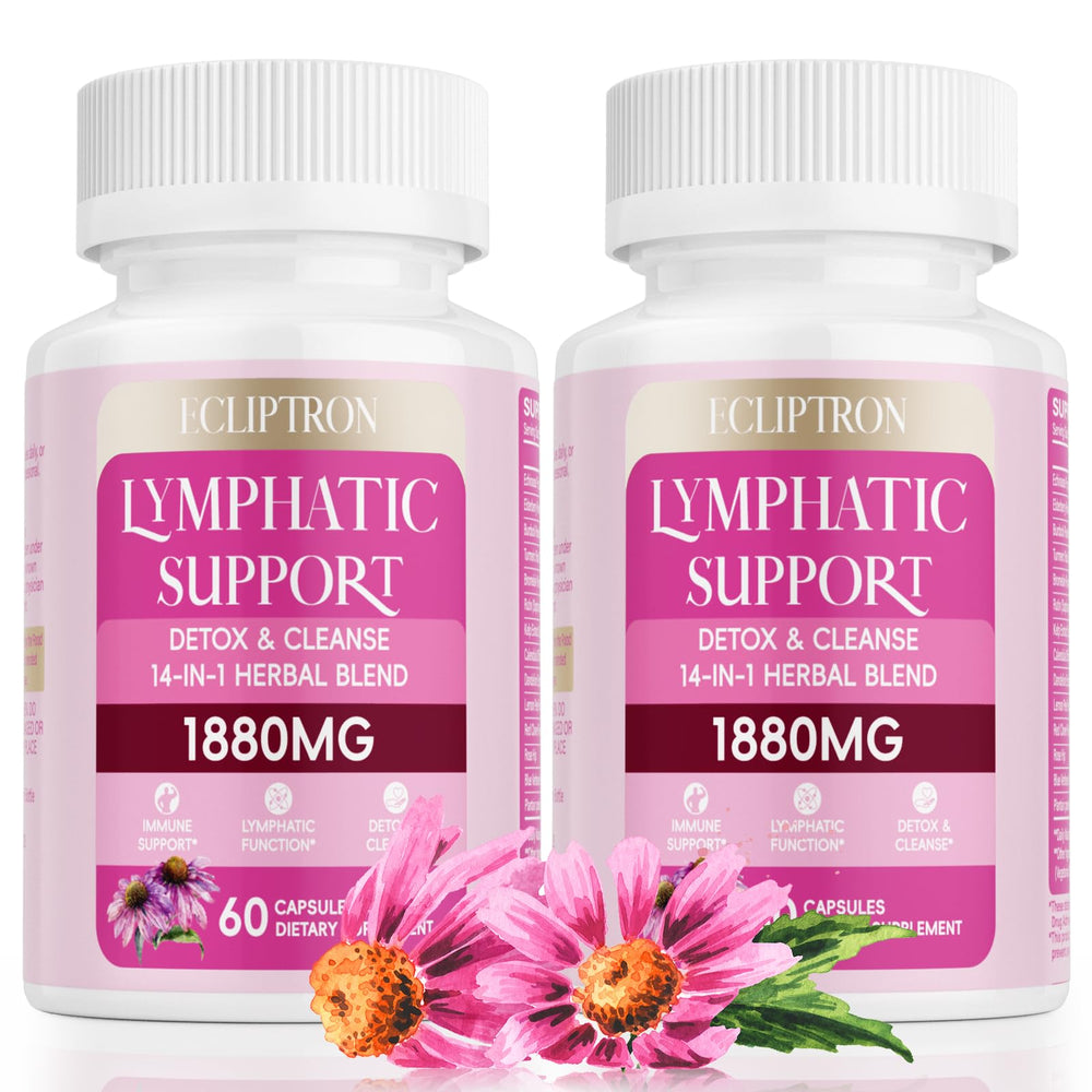 Ecliptron Lymphatic Drainage bottle with herbal blend for detox support.