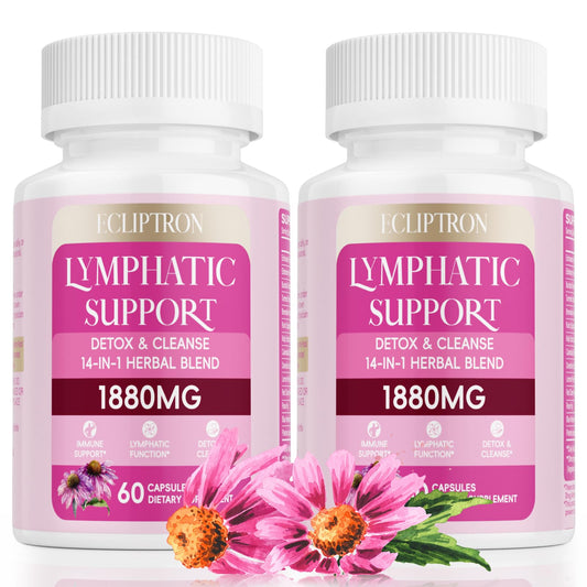 Ecliptron Lymphatic Drainage bottle with herbal blend for detox support.