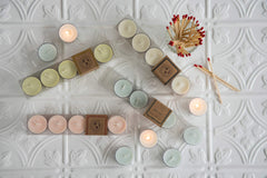 Eco Candle Co hand-poured soy wax tea lights for clean burn