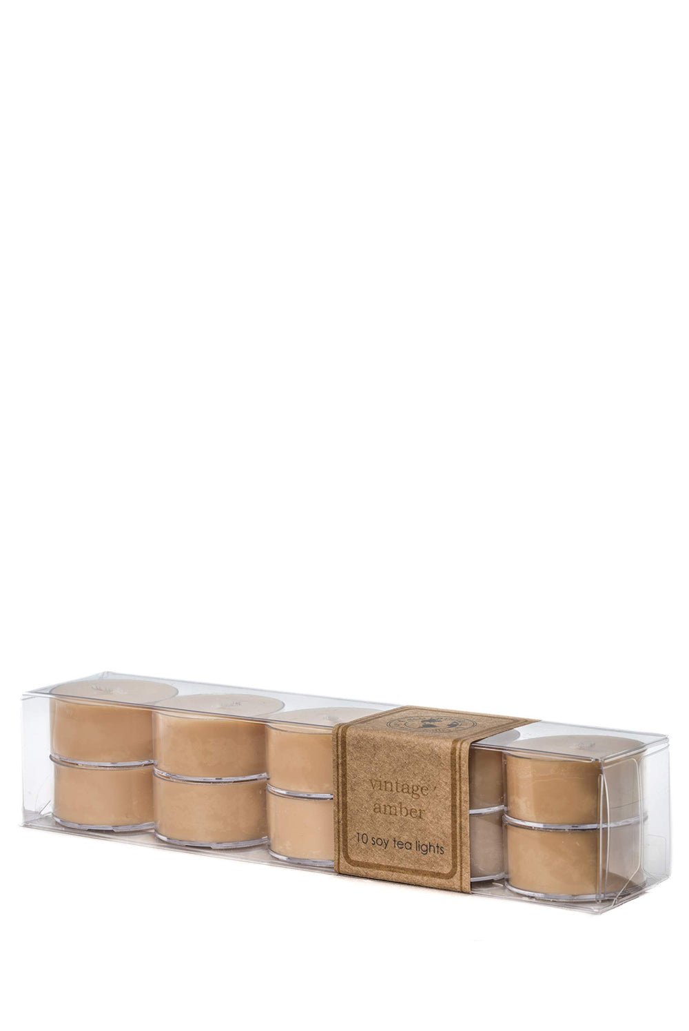 Eco Candle Co tea light candles in Vintage Amber pack for easy mood lighting
