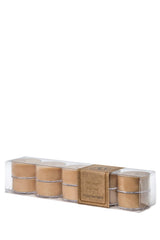 Eco Candle Co tea light candles in Vintage Amber pack for easy mood lighting