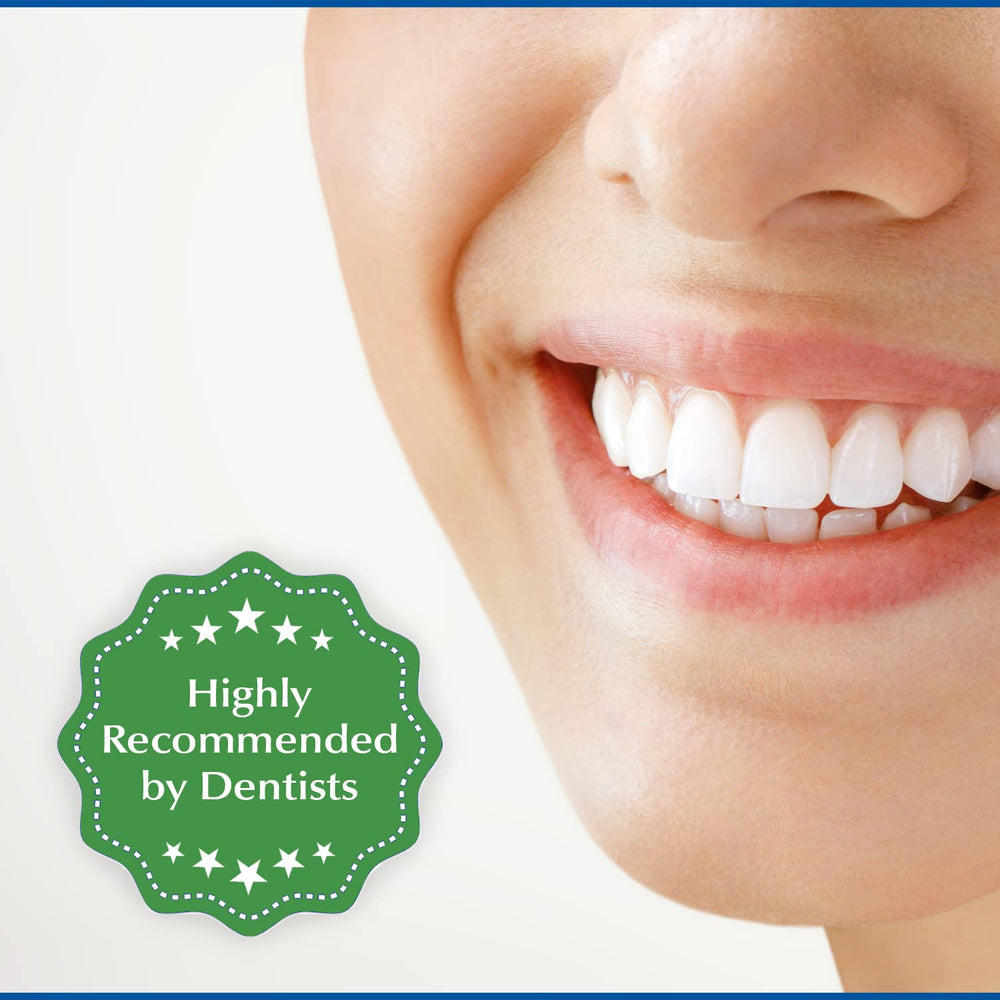 Eco-Dent herbs and CoQ10 signify a natural, revitalizing blend.