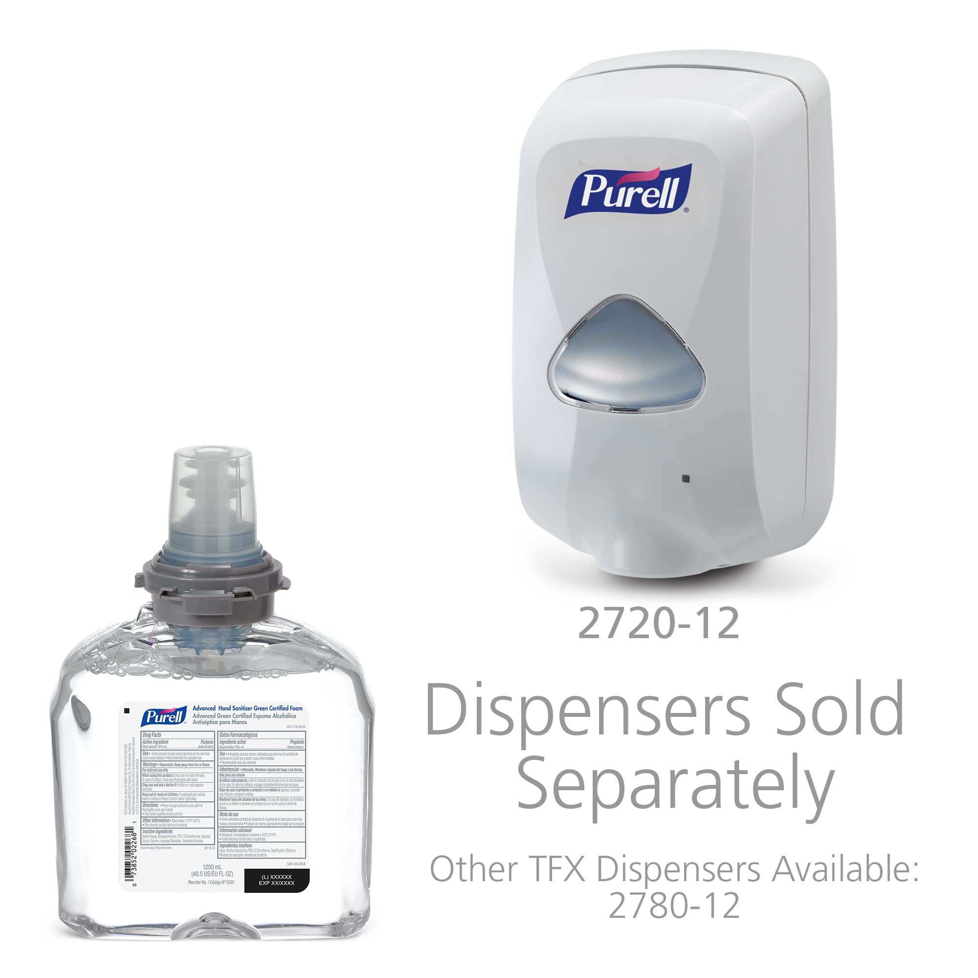 EcoLogo certification on Purell foam highlights environmentally safer hand hygiene option.