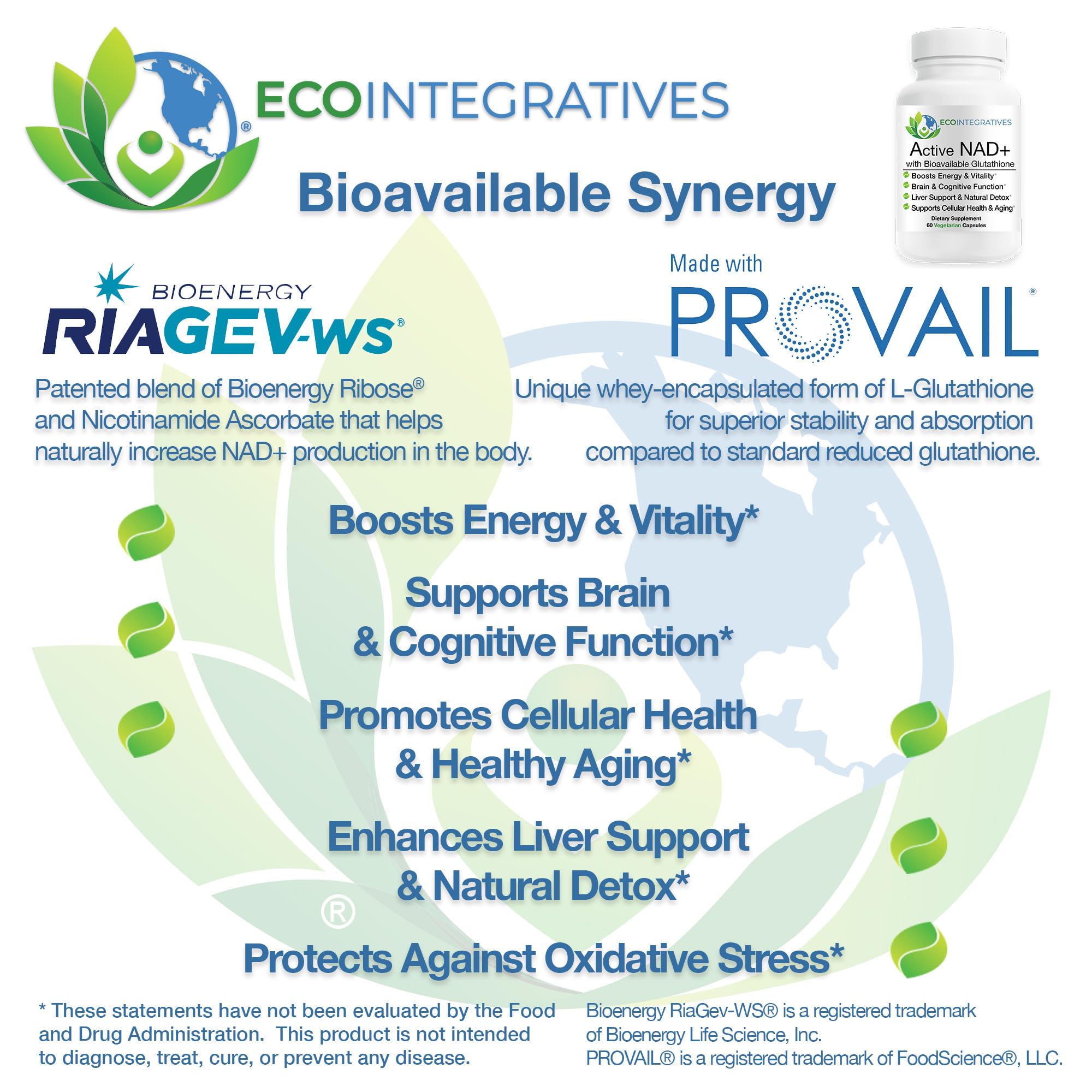 EcoIntegratives Active NAD+ energy icon representing natural vitality without stimulants
