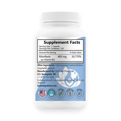 Close-up of EcoIntegratives B2-400 riboflavin capsule highlighting high-dose formula.
