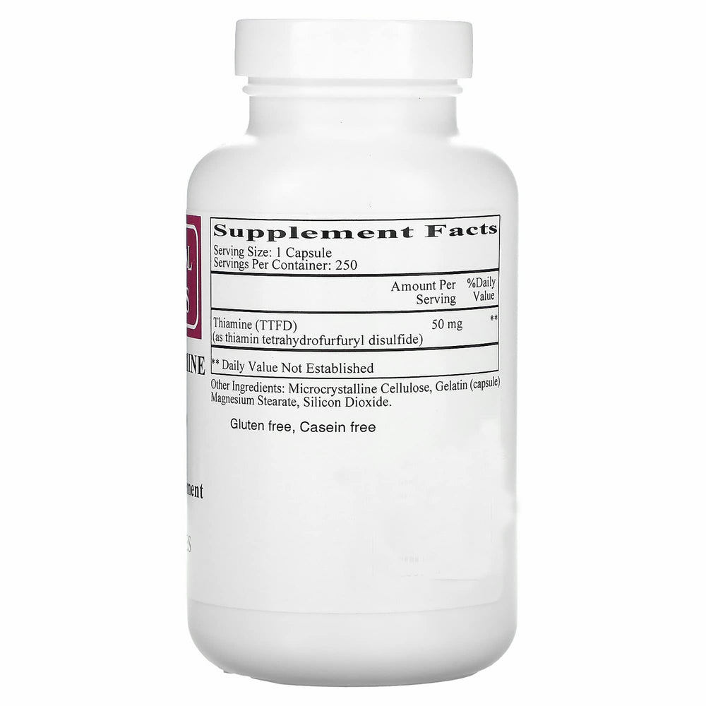 Ecological Formulas All Thiamine capsules outside shows easy daily supplement for energy metabolism.