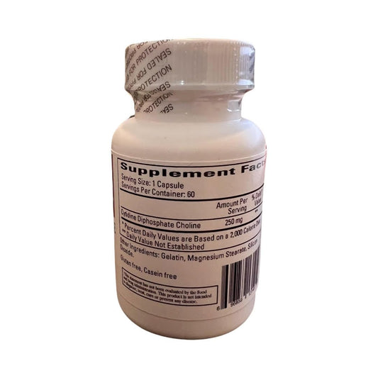 Ecological Formulas Cytidine Choline 250 mg packaging, easy-to-open bottle for convenient use.