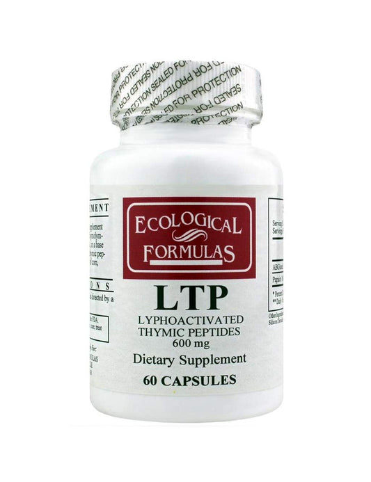 Ecological Formulas Lyphoactivated Thymic Peptides bottle close-up indicating potential immune support