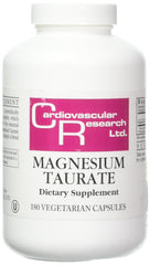 Ecological Formulas Magnesium Taurate 125 mg bottle shows professional formula for cardiovascular support