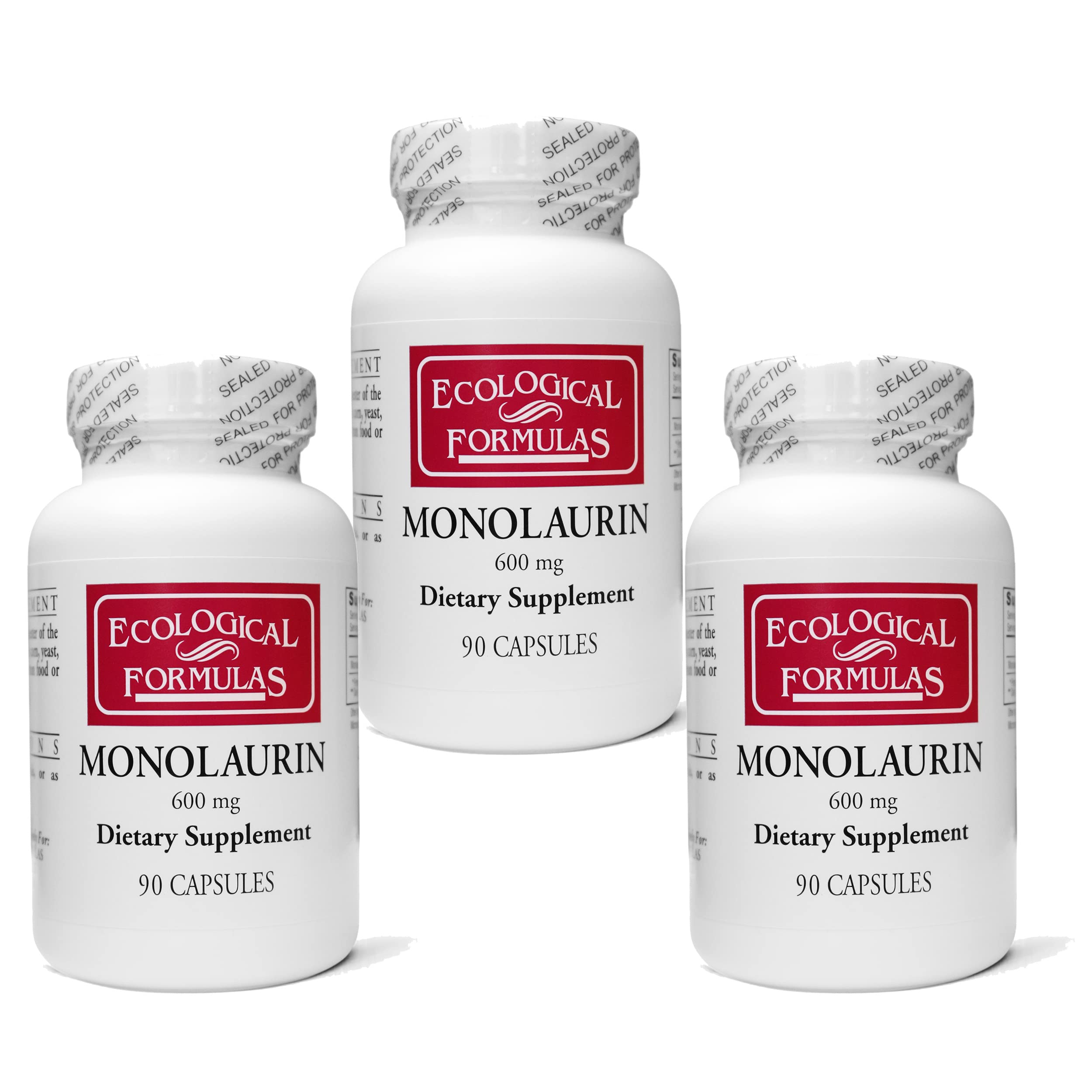 Ecological Formulas Monolaurin 600 mg bottle front for daily wellness