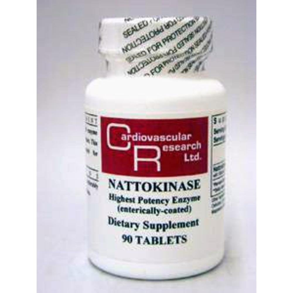 Ecological Formulas nattokinase 50 mg 90 capsules, enteric-coated bottle for daily supplement routines.
