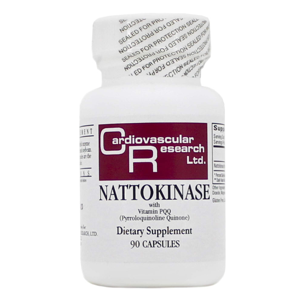 Ecological Formulas nattokinase capsules close-up for quality and potential circulation support.