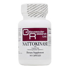 Ecological Formulas nattokinase capsules close-up for quality and potential circulation support.