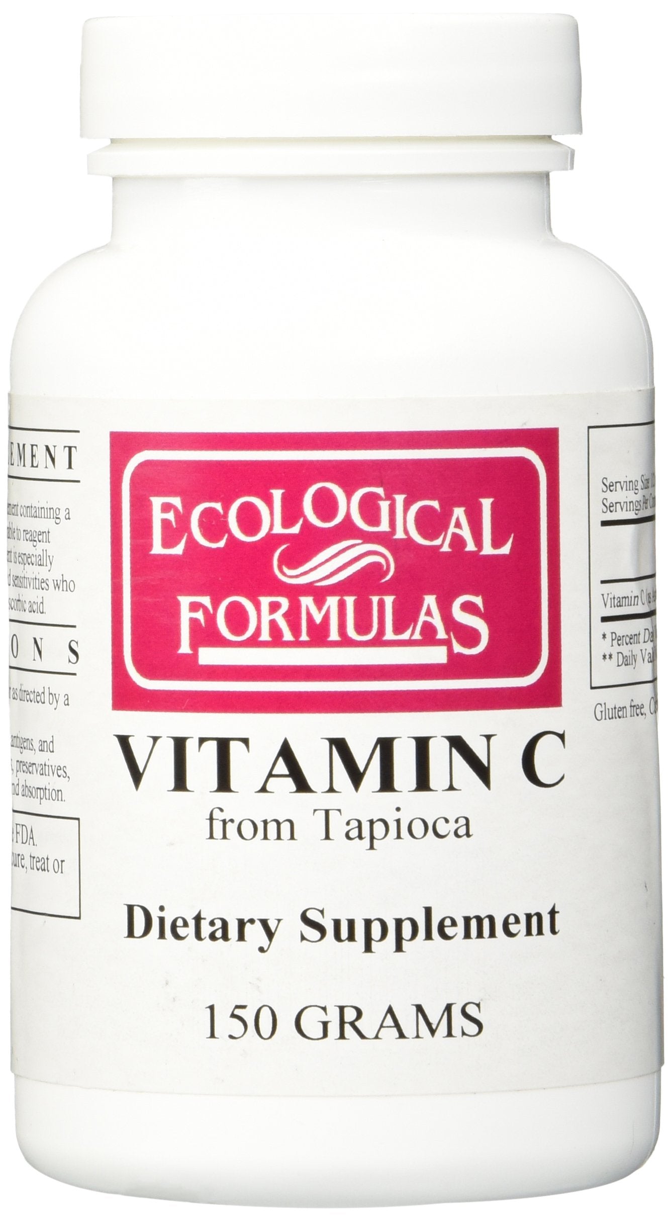 Ecological Formulas Vitamin C from Tapioca powder in a jar for daily wellness