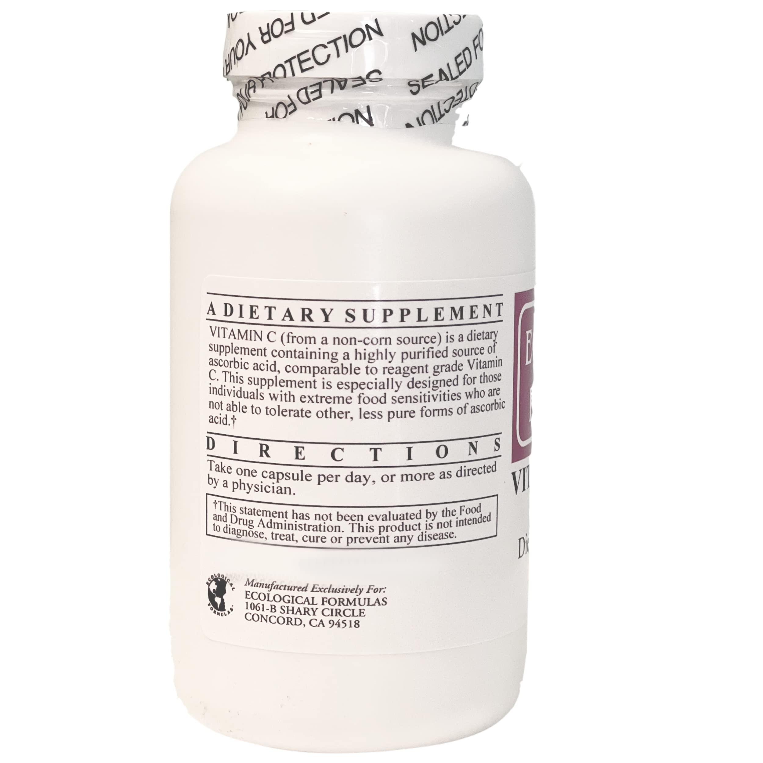 Ecological Formulas Vitamin C tapioca capsules close-up
