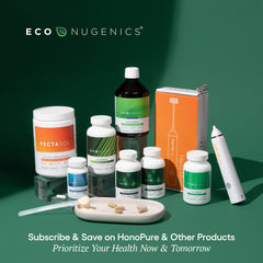 EcoNugenics HonoPure bottle on nightstand under soft light for restful evenings