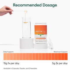 PectaSol chewables in tangerine flavor for enjoyable routine.