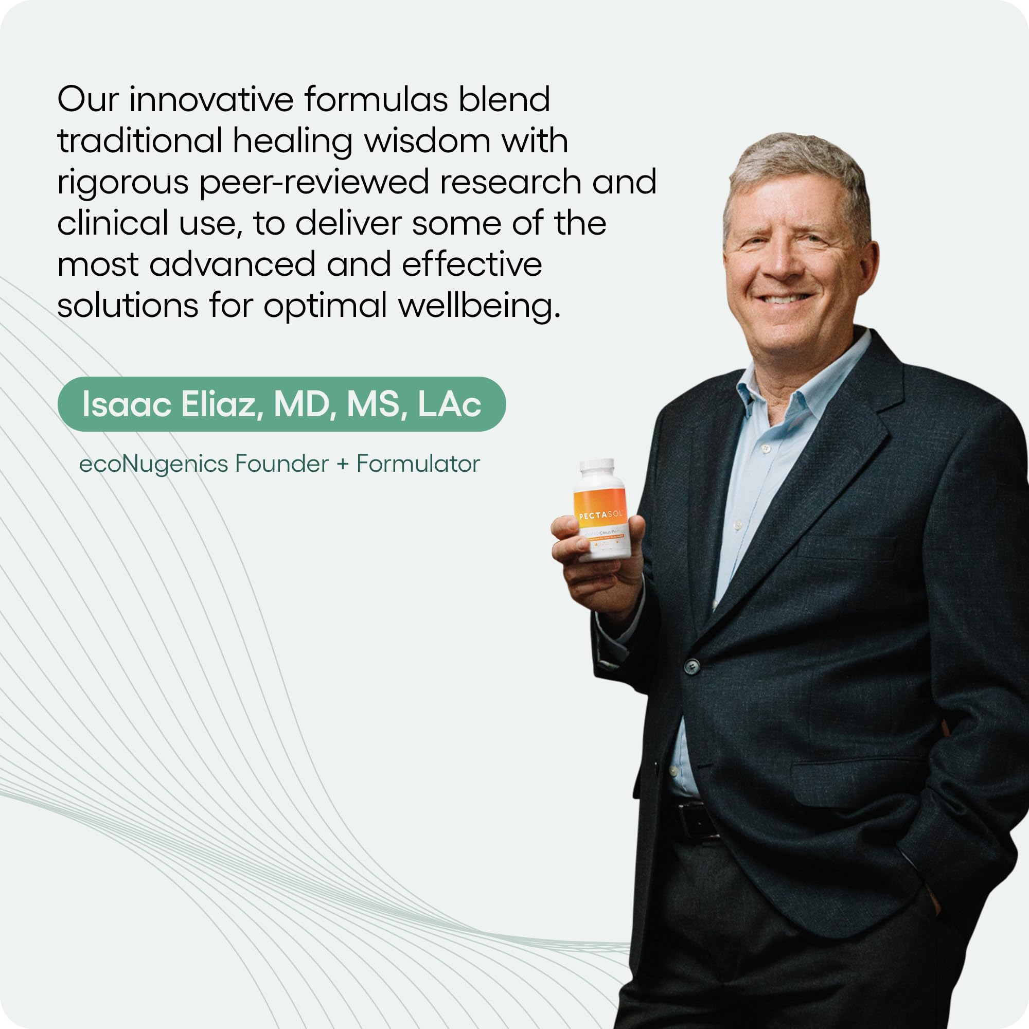 EcoNugenics PectaSol MCP ingredients from citrus pectin source highlighting natural vegan formula.