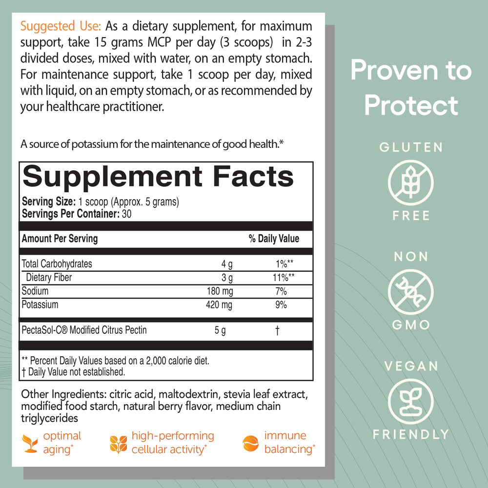 EcoNugenics PectaSol powder with scoop – precise servings for consistent daily use.